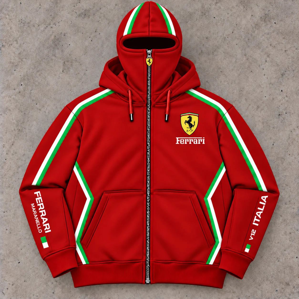 Red Ferrari-inspired racing hoodie